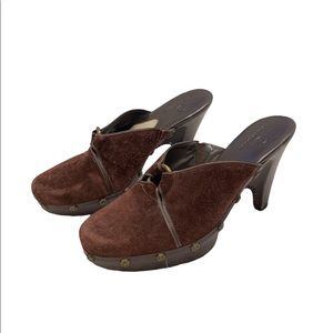Cole Hann suede mule clogs